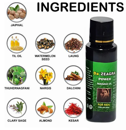 DA ZEAGRA HERBAL POWER MASSAGE OIL - FOR MEN