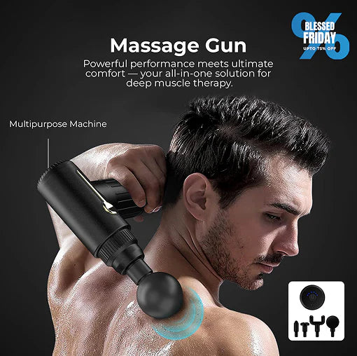 Deep Tissue Massager Gun for Neck & Legs Pain Relief – Physiotherapy Muscle Recovery Tool